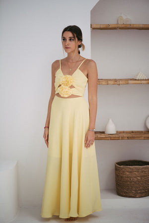 Yellow flower dress