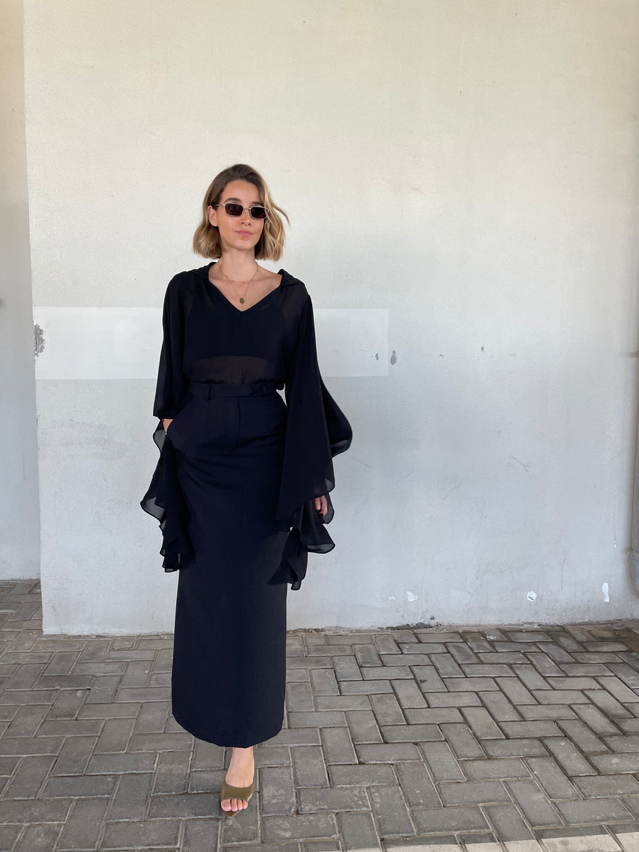 トップス hella sheer volume tops /black Cinq à Sept Halen Sheer Mesh Top | Saks Fifth Avenue