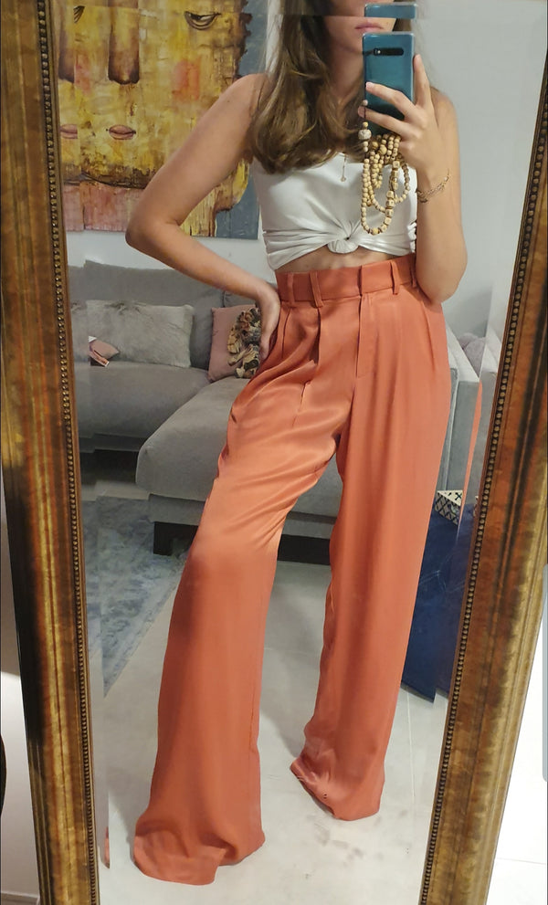Coral Palazzo Pants