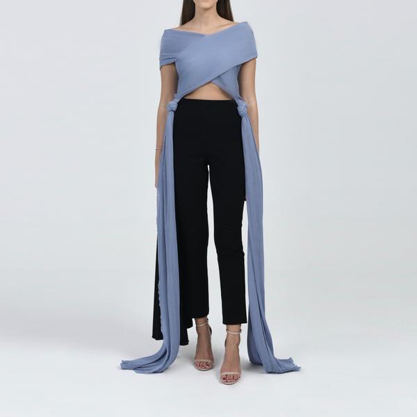 Off-Shoulder Pleated Top