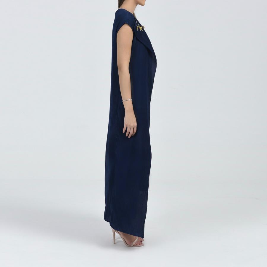 Pleated Chiffon Vest Kaftan